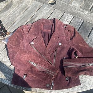 Blank NYC Suede Maroon Jacket
